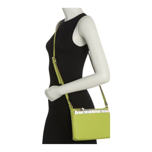 Nanette Lepore NWT--MIRABEL CROSSBODY BAG Beautiful green crossbody bag,  comes with white floral removable