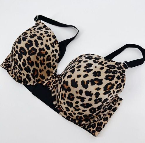 Secret Treasures Leopard Lifting Plunge Wire Lined Bra 40DDD Size undefined  - $19 - From Cheryl