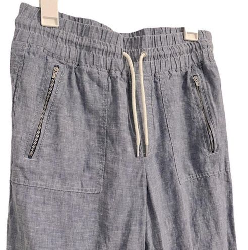 Athleta Cabo Linen Jogger Chambray Blue Size 8 - $45 - From Erin