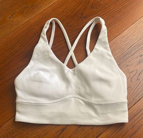 Lululemon In Alignment Longline Bra Light Support White - $36 (47