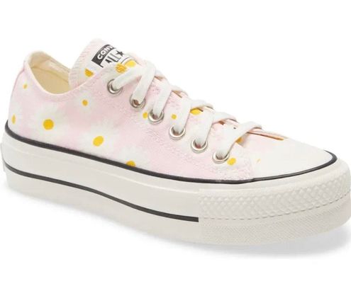 pink daisy platform converse