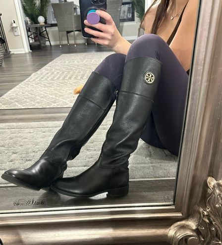 TORY BURCH Black Leather Riding Boots (US 6.5 / EU 36.5) #27287