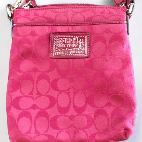 Coach Poppy Pink Monogram Shoulder Bag