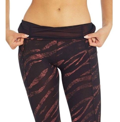 Jessica Simpson Activewear Side Pocket Ankle Legging Black Zebra Size Medium  - $30 - From Meg