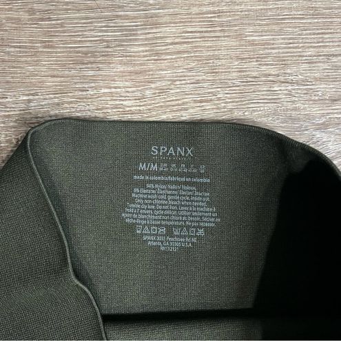 Spanx - Seamless Side Zip Leggings - Deep Olive Green