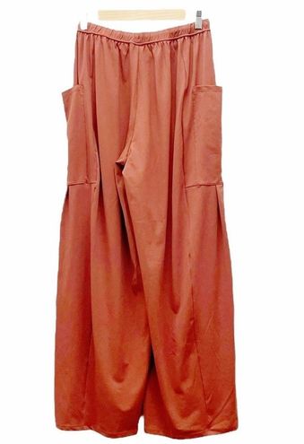 Halara NWT Drawstring Palazzo Flowy Wide Leg Pants in Maple Syrup