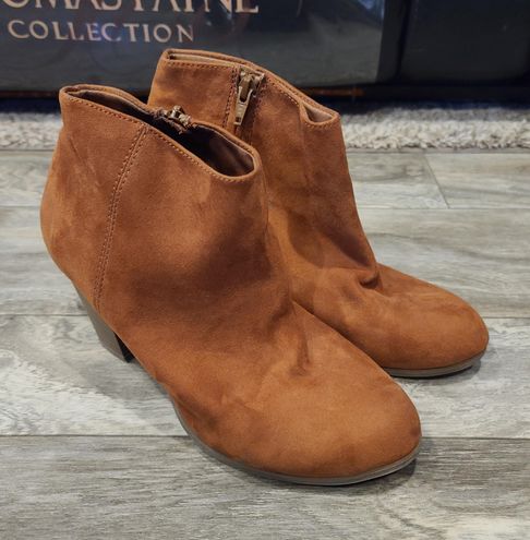 old navy tan booties