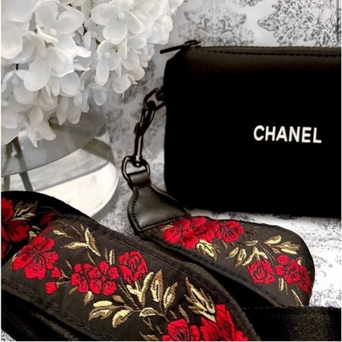 Chanel Black Cosmetic Bag/ Makeup Bag/ Crossbody Purse/ Bum Bag 100%  Authentic - $221 - From Kiki