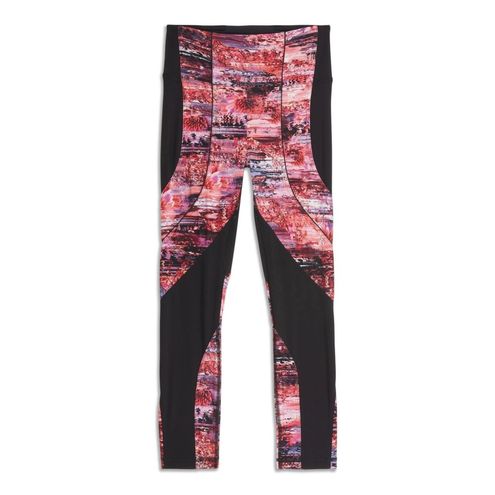 Lululemon 8 Sweat & Repeat Tight *28 Black / Dahlia scape Multi Color  Everlux