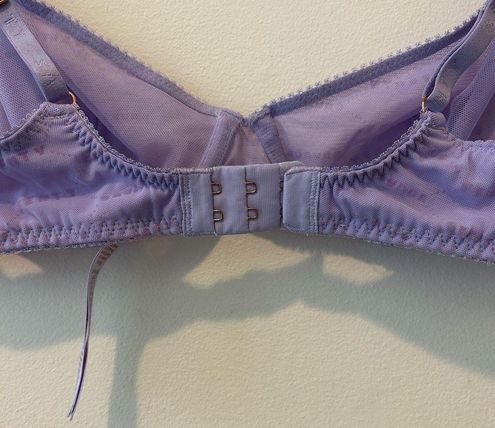 Savage x Fenty Flocked Logo Unlined Demi Cup Bra Sz 34B - $23