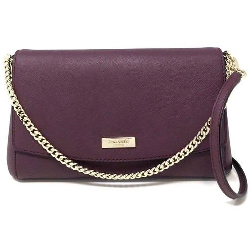 Kate Spade Greer Chain Crossbody Lilac Saffiano Leather 