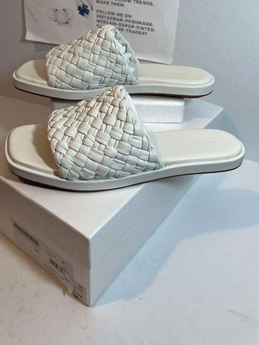 Louis Vuitton Women Sandal Shoes White Leather Thong - Depop