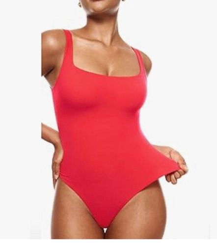 INLYRIC Womens' Inbarely Square Neck Thong Bodysuit Red - $10 (61%  Off Retail) New With Tags - From Classy Cat