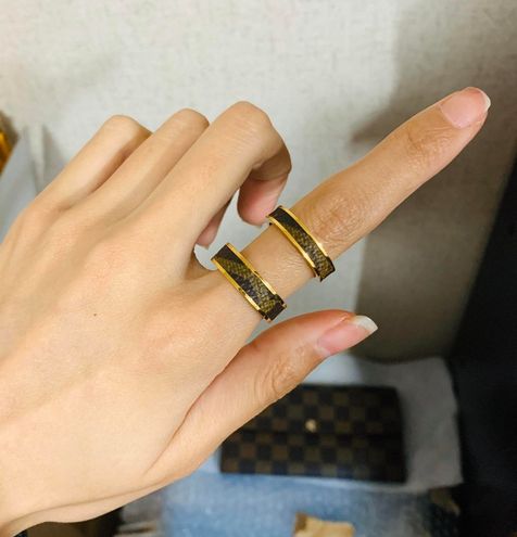 Louis Vuitton Altered/Recycled Monogram Ring Band Set Gold - $130 - From  Katheline