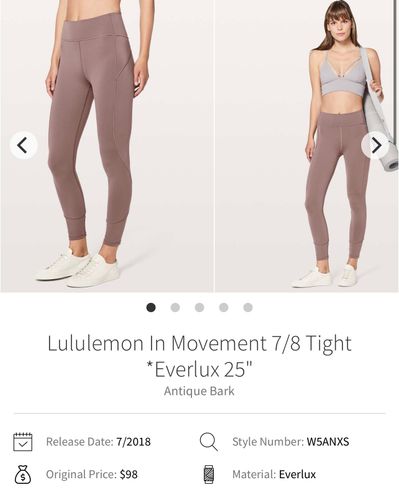 Lulu lemon in movement leggings