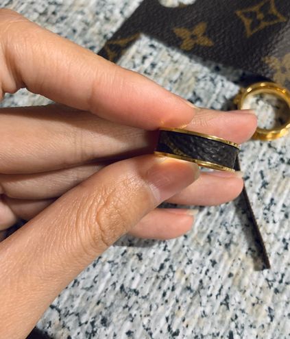 Louis Vuitton Upcycled Gold Plated Monogram Ring - $52 New With