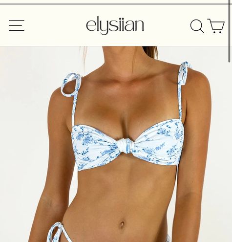 MONTAUK REVERSIBLE BIKINI TOP - BLUE – ELYSIIAN