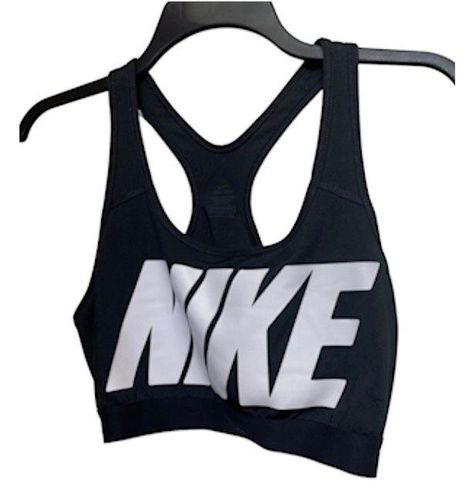 Nike Large Graphic Logo Sports Bra Black/White Sz:XL Black - $25
