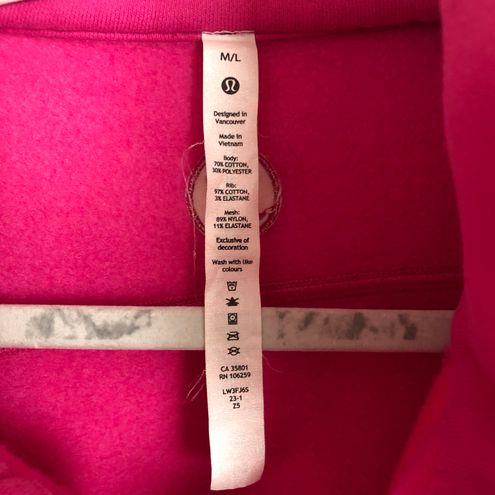 Lululemon Scuba Oversized Funnel Neck Half Zip Sonic Pink M/L