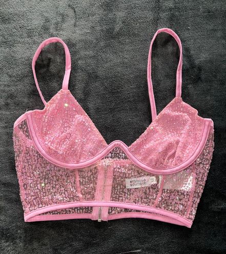 Beginning Boutique Starman Pink Sparkle Bralette Size XS - $45 - From  Jessica