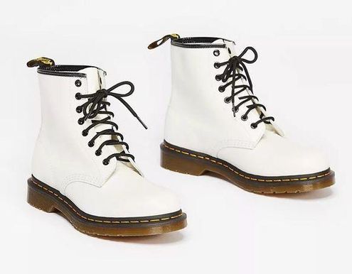 1460 Smooth Leather Lace Up Boots in White