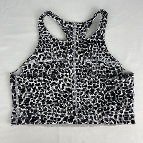 Outdoor Voices Women's M Doing Things Sports Bra Snow Leopard Animal Print