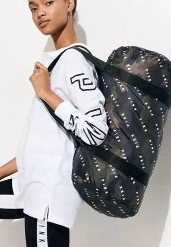 Victoria secret pink camo duffle bag sale