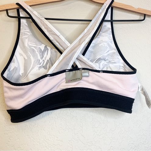Athleta Pink Marble Strappy Sports Bra Size S - $30 - From Hannah