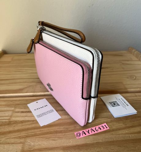 Coach Large Double Zip Wristlet Pink - $105 (41% Off Retail) New With Tags  - From Aya