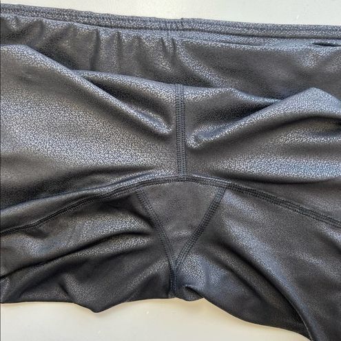 Mono B Faux Leather Look Textured High Waisted Leggings Plus Size Athletic  3XL