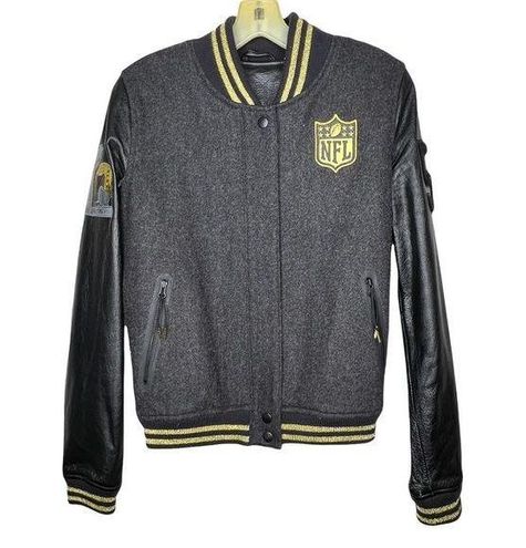 NFL Steelers Super Bowl Commemorative Wool Varsity Jacket 