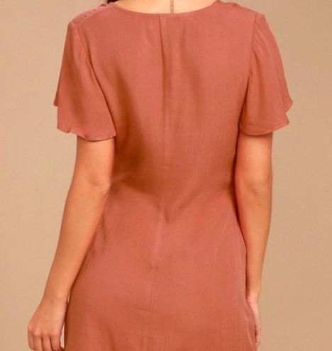 vashti rusty rose wrap dress
