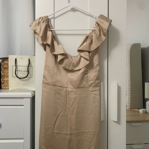 Alexis Midi Dress ~ Champagne Luxe Satin – Show Me Your Mumu