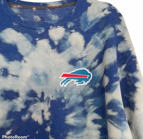 Buffalo bills inspired bleach tie dyed sweatshirt Blue Size M - $46 - From  Thrifty