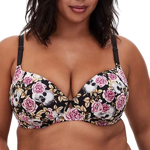 Torrid Curve Black Skull Rose 360° Back Smoothing Lightly Lined T-Shirt Bra  Size 42 F / DDD - $40 (41% Off Retail) - From maddie