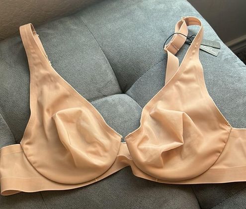 Skims Naked Underwire Plunge Bra In Honey