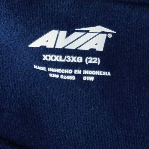 Avia Activewear Shirt Womens Size 3XL Blue Cuff Short Sleeve Pocket Casual  - $11 - From cutedollar