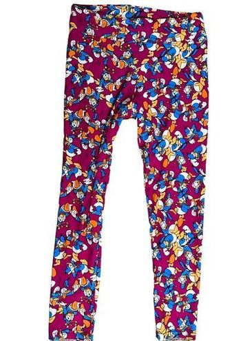 LuLaRoe Angry Donald Duck Leggings All Over Print Women's Size Tall & Curvy  - $20 - From Raynika