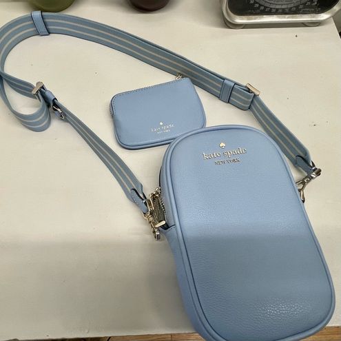 Rosie Pebbled Leather Crossbody Celeste Blue, HANDBAGS