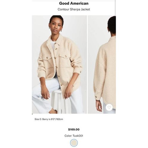 A Soft Shacket: Good American Contour Sherpa Jacket