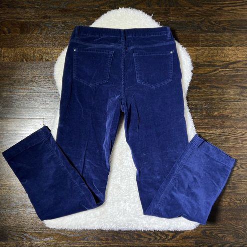 Soft Surroundings Soft Surrounding Navy Blue Velvet Straight Leg Pants Size  6 - $17 - From Nikki