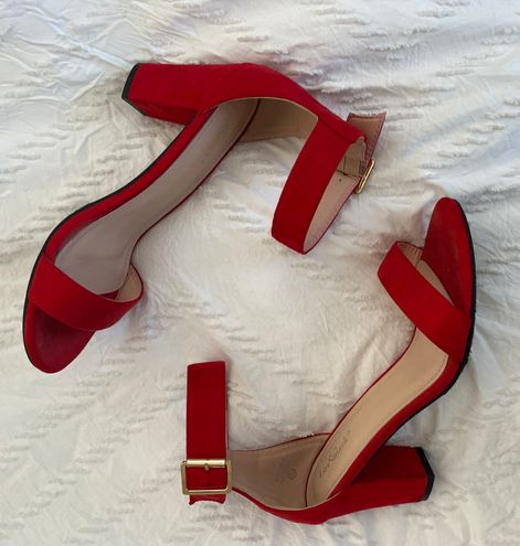 Windsor Red Strap Heels Size 8.5 - $16 
