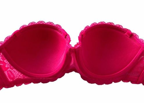 Xhilaration Pink All over Lace Strapless Bra 32B Neon Size undefined - $9 -  From Meagan