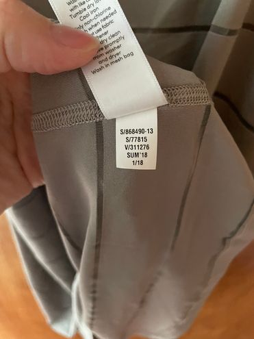 Athleta Gray Mesh Stripe Chi Tank Size XL Multi - $10 (77% Off Retail) -  From Breea