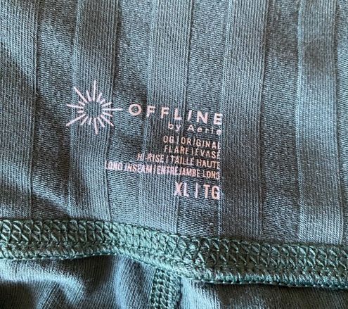 Aerie OFFLINE By OG Groove Flare Legging Green Size XL - $50 (43% Off  Retail) - From Karli