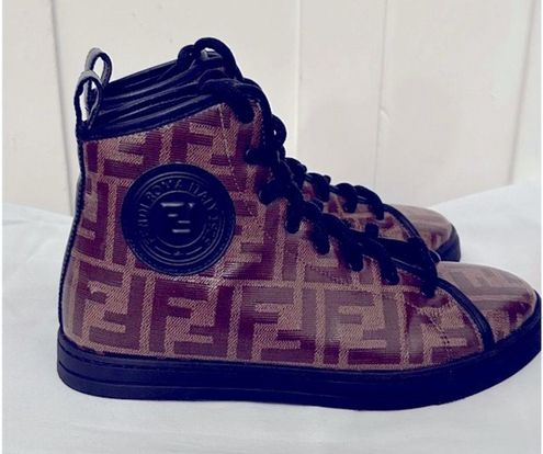 Fendi High top Monogrammed Shoes Brown Size 5 - $632 - From Andrea