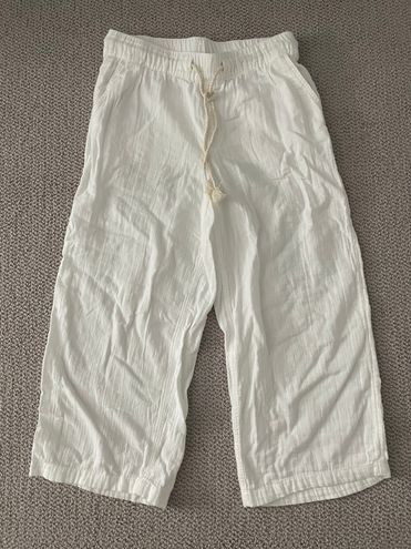 Old Navy High-Waisted Textured Soft Pants for Women White Size