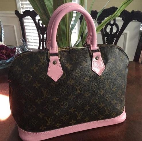 Louis Vuitton Vintage Alma Satchel Custom Pink Bag - $798 - From Guljan