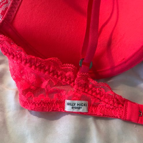 Gilly Hicks Pink/salmon/orange/red Ish Lace Bra - $19 (36% Off Retail) -  From Sara