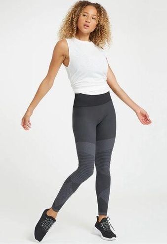 Spanx  Look at Me Now Seamless Moto Leggings black gray size medium - $35  - From Ana